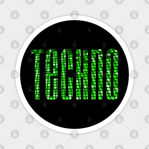 Techno EDM Raver DJ Magnet by BIGUP